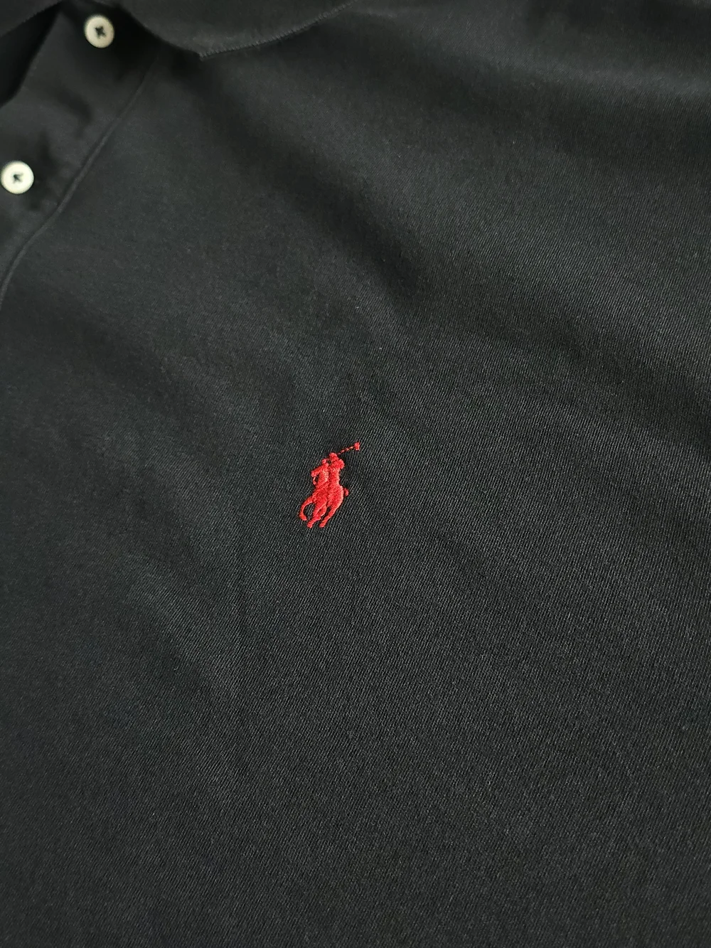 Vintage Polo Ralph Lauren Soft Cotton Polo Shirt Men's 3XLT Black Big Tall Red